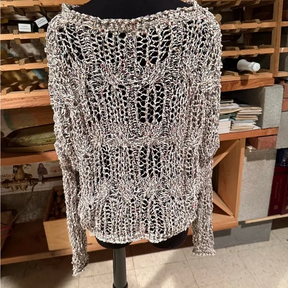 POL Off-the-Shoulder Open-Knit Sweater - Cream - Picture 2 of 5